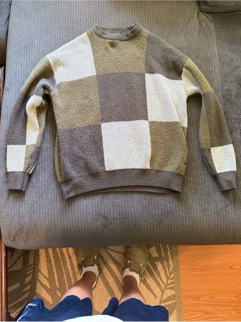 Indigo Men's Colorblock Crewneck Sweater